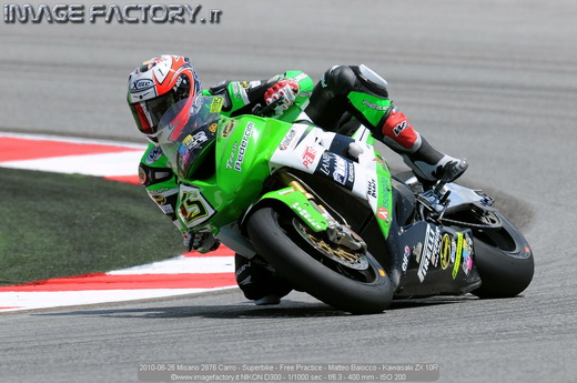 2010-06-26 Misano 2876 Carro - Superbike - Free Practice - Matteo Baiocco - Kawasaki ZX 10R